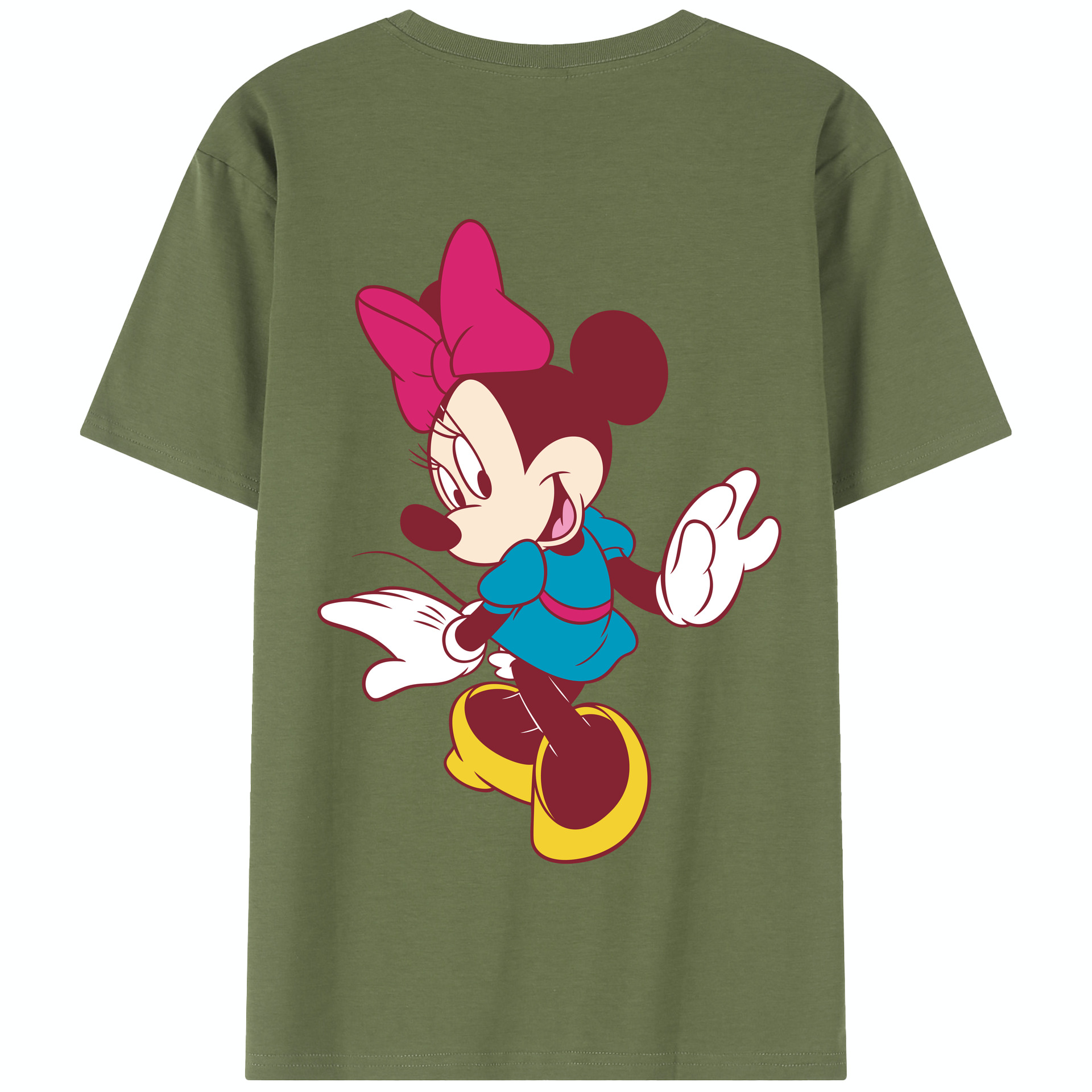 （画像用） ミッキーマウス Mickey Mouse 綿100％半袖Tシャツ（背面プリント）